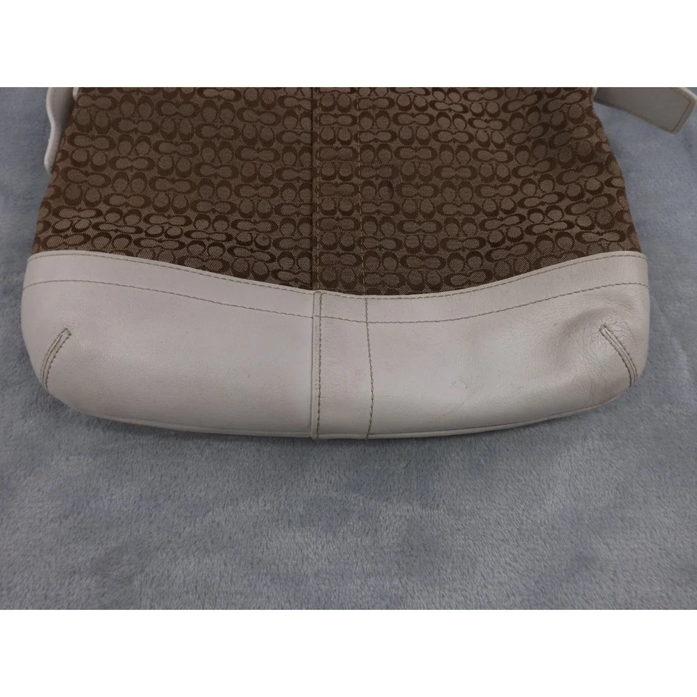 Coach Signature Leather Canvas Crossbody Bag Vintage Brown/Cream J0685-F10417 - Picture 5 of 16